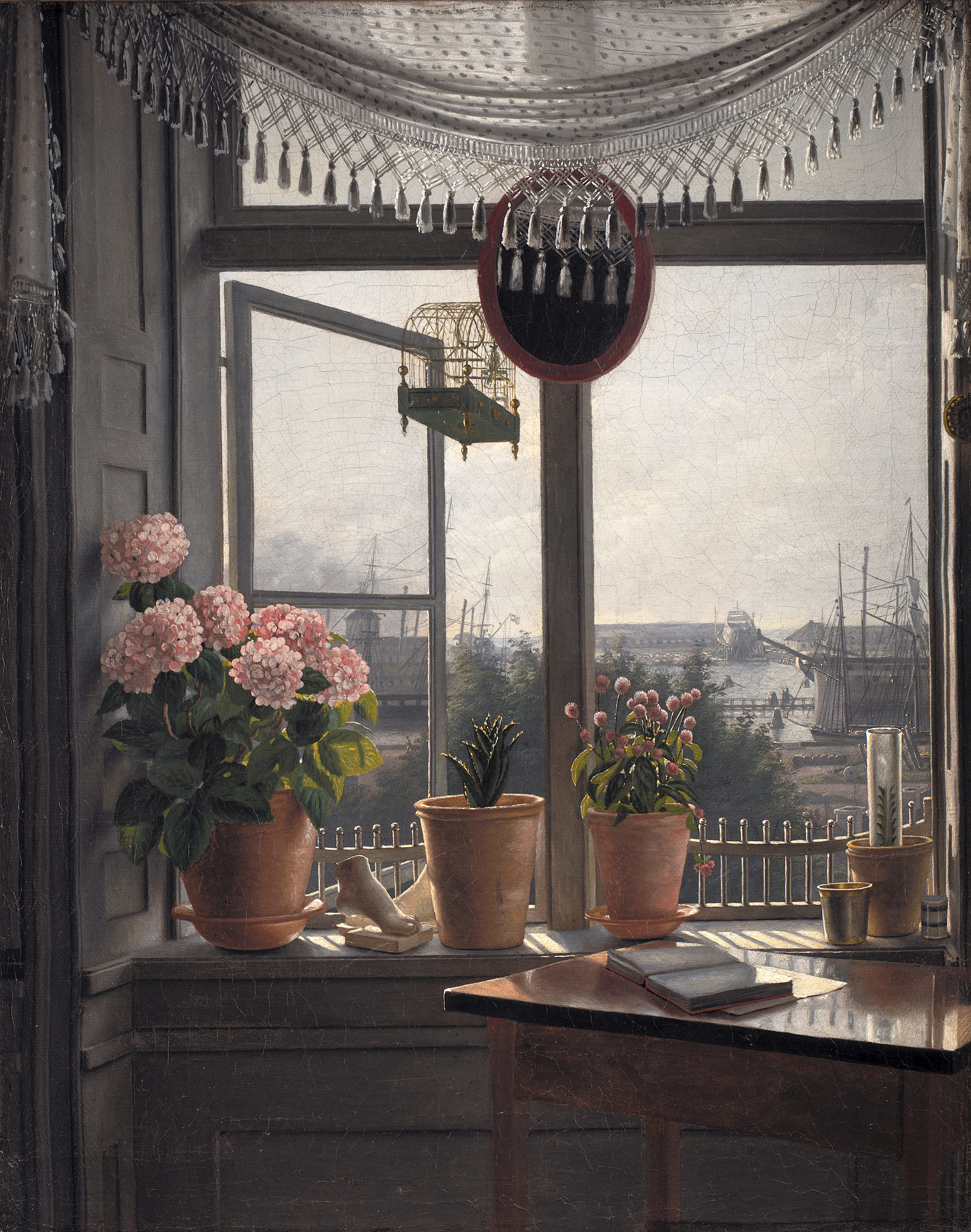 Rejse halv otte Gendanne Udsigt fra kunstnerens vindue, ca. 1825 | SMK – Statens Museum for Kunst